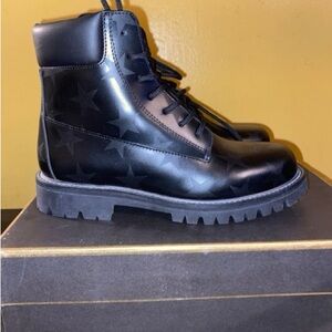 Valentino Black Star-Patterned Men's Boots